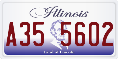 IL license plate A355602