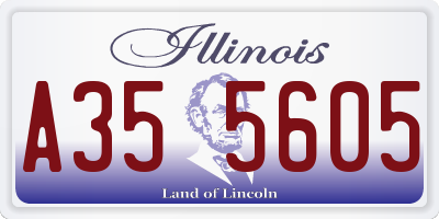 IL license plate A355605