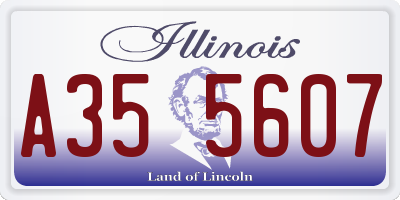 IL license plate A355607