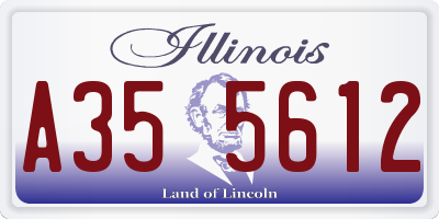 IL license plate A355612