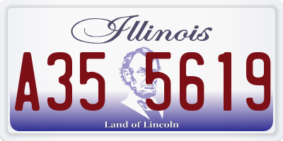 IL license plate A355619