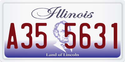 IL license plate A355631