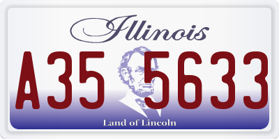 IL license plate A355633