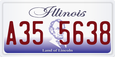 IL license plate A355638