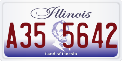 IL license plate A355642