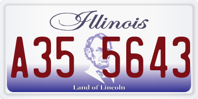 IL license plate A355643
