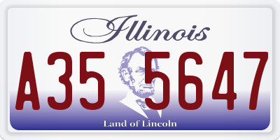 IL license plate A355647