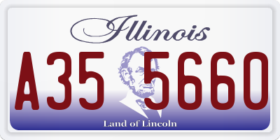 IL license plate A355660