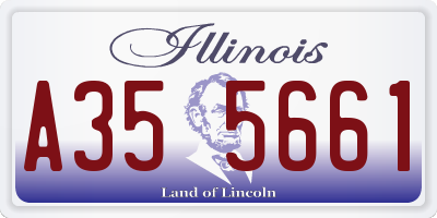IL license plate A355661