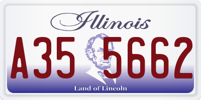 IL license plate A355662