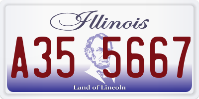 IL license plate A355667