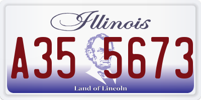 IL license plate A355673