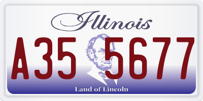 IL license plate A355677
