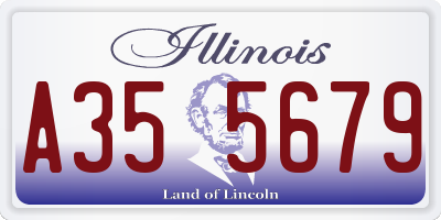 IL license plate A355679