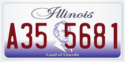 IL license plate A355681