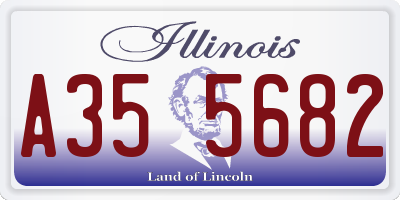 IL license plate A355682