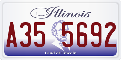 IL license plate A355692