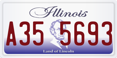 IL license plate A355693
