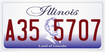 IL license plate A355707
