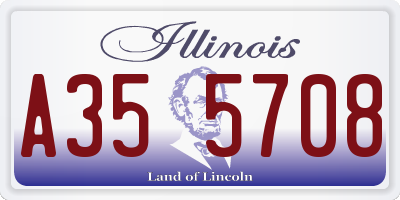 IL license plate A355708
