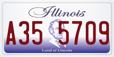 IL license plate A355709