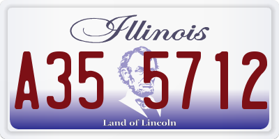 IL license plate A355712