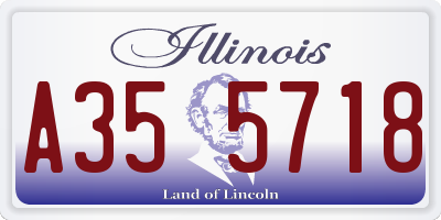 IL license plate A355718