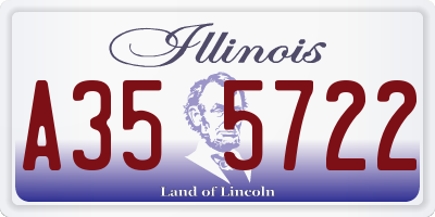 IL license plate A355722