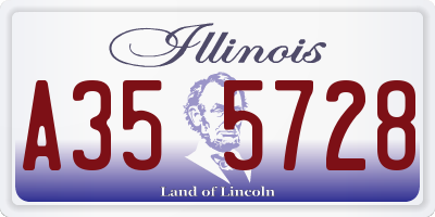 IL license plate A355728