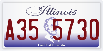 IL license plate A355730
