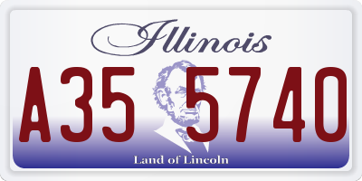 IL license plate A355740
