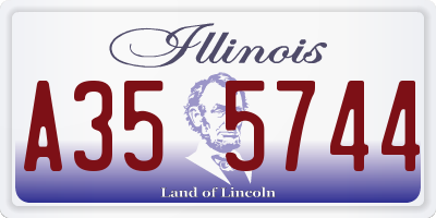 IL license plate A355744