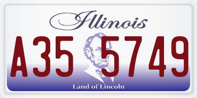 IL license plate A355749