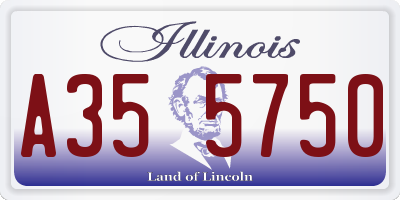 IL license plate A355750