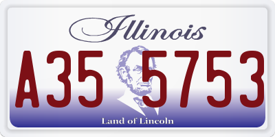 IL license plate A355753