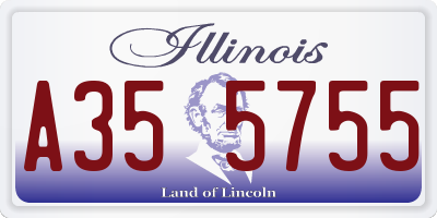 IL license plate A355755
