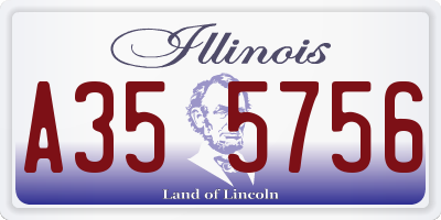 IL license plate A355756