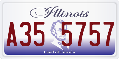 IL license plate A355757