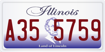 IL license plate A355759