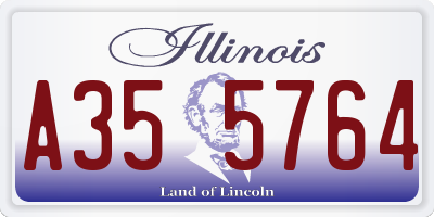 IL license plate A355764