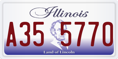 IL license plate A355770