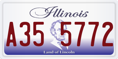 IL license plate A355772