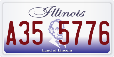 IL license plate A355776