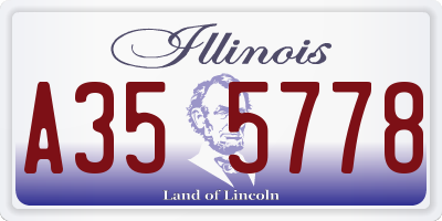 IL license plate A355778