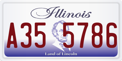 IL license plate A355786