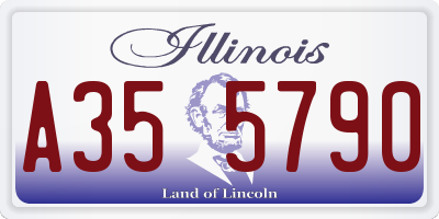 IL license plate A355790