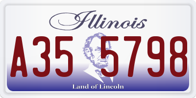 IL license plate A355798