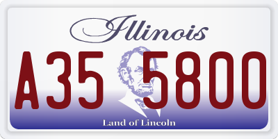 IL license plate A355800