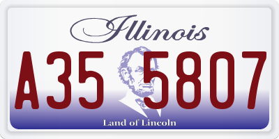 IL license plate A355807