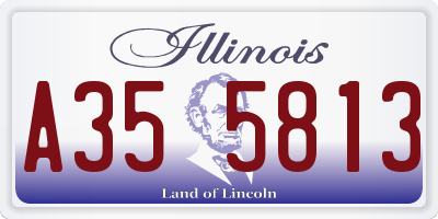IL license plate A355813
